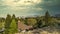 View from the height of Walnut Creek, California. Scenic view of the mountains against the sky.