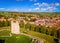 A view of Helmsley, a market town and civil parish in the Ryedale district of North Yorkshire, England