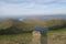 View from Helvellyn mountain with beautiful lakes and hills in the background during daytime