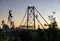 view of the Hercilio Luz Suspension Bridge. The longest suspension bridge in Brazil and the symbol of the city of Florianopolis