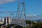 View of the Hercilio Luz Suspension Bridge. The longest suspension bridge in Brazil and the symbol of the city of Florianopolis