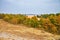 View on the high dune on the darss. Forest, dune, sand and sky. Viewpoint