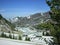 View of the high-mountain ice skating rink Medeu