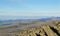 View from a high mountain in the tundra.