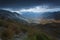 A view from the high peak of the mountain near the Rifugio Duca degli Abruzzi, 2388m, Campo Imperatore, Abruzzo, Italy