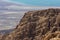 View from a high view of the construction of Mount Massada Israel.