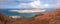 View from a high viewpoint at Lanzarote on the island la graciosa