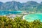 View from the highest viewpoint of Koh Phi-Phi Don island, Thailand