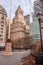 View of the highrises in Manhattan from Battery Park