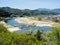 View of Hijikawa river and Ozu town from the top of Ozu castle