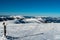 View during hiking to Chabence hill in winter Nizke Tatry mountains in Slovakia