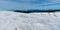 View from hiking trail bellow Vysoka hole in winter Jeseniky mountains in Czech reublic