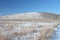 View of a hill Bald covered with snow,Siberia, Russia