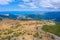 View of a hill landscape of New Zealand towards Motueka