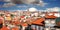 View from the hill Pena Ventos to the old town Ribeira of Porto