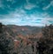 View of hill range with blue sky located at India himachal pradesh