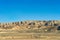 View of the hills in the desert. Beautiful relief patterns of the African desert