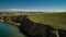 View of Hills and Mountains on Olhon Island, Lake Baikal, Russia, Aerial