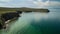 View of Hills and Mountains on Olhon Island, Lake Baikal, Russia, Aerial