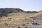 View of hills of Nea Kameni near Santorini