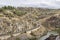 View of the hills and the river Tagus at Toledo walls