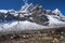 view of the Himalayas (Awi, Cholatse, Tabuche Peak) from Pheriche