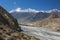 View of the Himalayas (Dhaulagiri) and the village of Jomsom