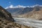 View of the Himalayas (Dhaulagiri) and the village of Jomsom
