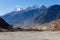View of the Himalayas and town Jomsom
