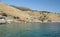 View of Himara rocky shore