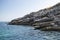 View of Himara rocky shore