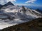 View on the Hintertux glacier on a summer day