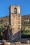 View of historic building in ruins, convent of St. Joao of Tarouca, detail of tower bell of the convent of cister