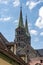 View of the historic cathedral Sankt Peter of Bamberg in Bavaria