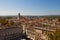 View of historic center of Avignon town. France