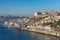 View of the historic city center with the famous ponte Dom Luiz bridge in Porto