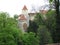 View of historic city Prague, nice old landmarks and buildings, roofs and towers. Czech Republic, Europe