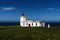 View of the historic Duncansby Head Lighthouse in northern Scotland