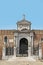 View of the historic  entrance to the vast historic naval base of Venice, Arsenale