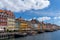 View of the historic Nyhavn quarter in downtown Copenhagen