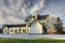 View of the historic old Train Station in Woodstock, Ontario, Canada