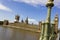 View of the historic Palace of Westminster from Westminster Bridge, London, England