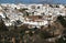 View of the historic part of the city of Ronda with snow-white houses in the Andalusía region of southern Spain