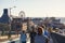 View of historic Santa Monica pier, with beach, amusement park, shops and restaurants, Los-Angeles, California, United States of