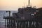 View of historic Santa Monica pier, with beach, amusement park, shops and restaurants, Los-Angeles, California, United States of