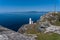 View of the historic Sheep`s Head Lighthouse on the Muntervary Peninsula in County Cork of Ireland