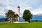 View of the historic St. Coloman church in Schwangau in southern Bavaria