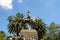 View on the historic statue Plaza 9 de Julio in Salta, Argentina