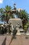 View on the historic statue Plaza 9 de Julio in Salta, Argentina