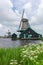 View of the historic windmills at Zaanse Schaans in North Holland